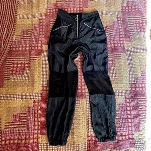 black oversized fashion pants